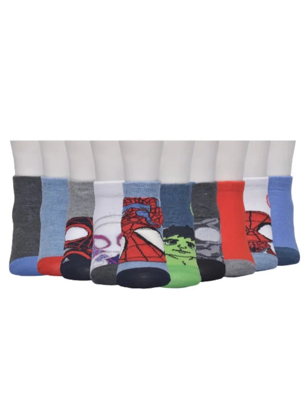12-24 month Jurassic World & Spidey Amazing Friends Toddler Ankle Socks Bundle